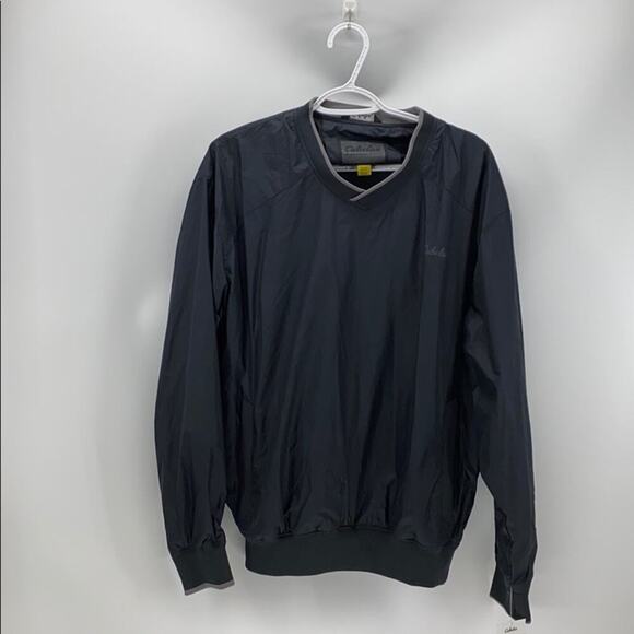 Cabela’s Rock pullover windbreaker black with pockets water and wind resistant M - Picture 1 of 9